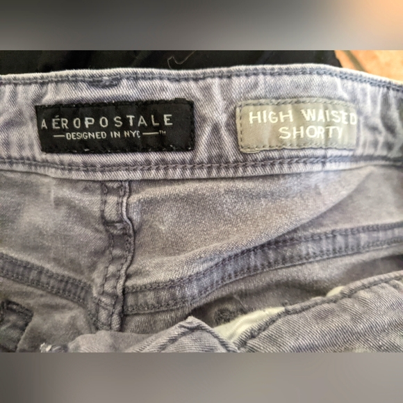 Aeropostale High Rise Shortie Jean Shorts - Size 10 - Picture 3 of 6